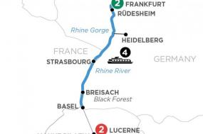 The Best of the Rhine with 2 Nights in Frankfurt and 2 Nights in Lucerne