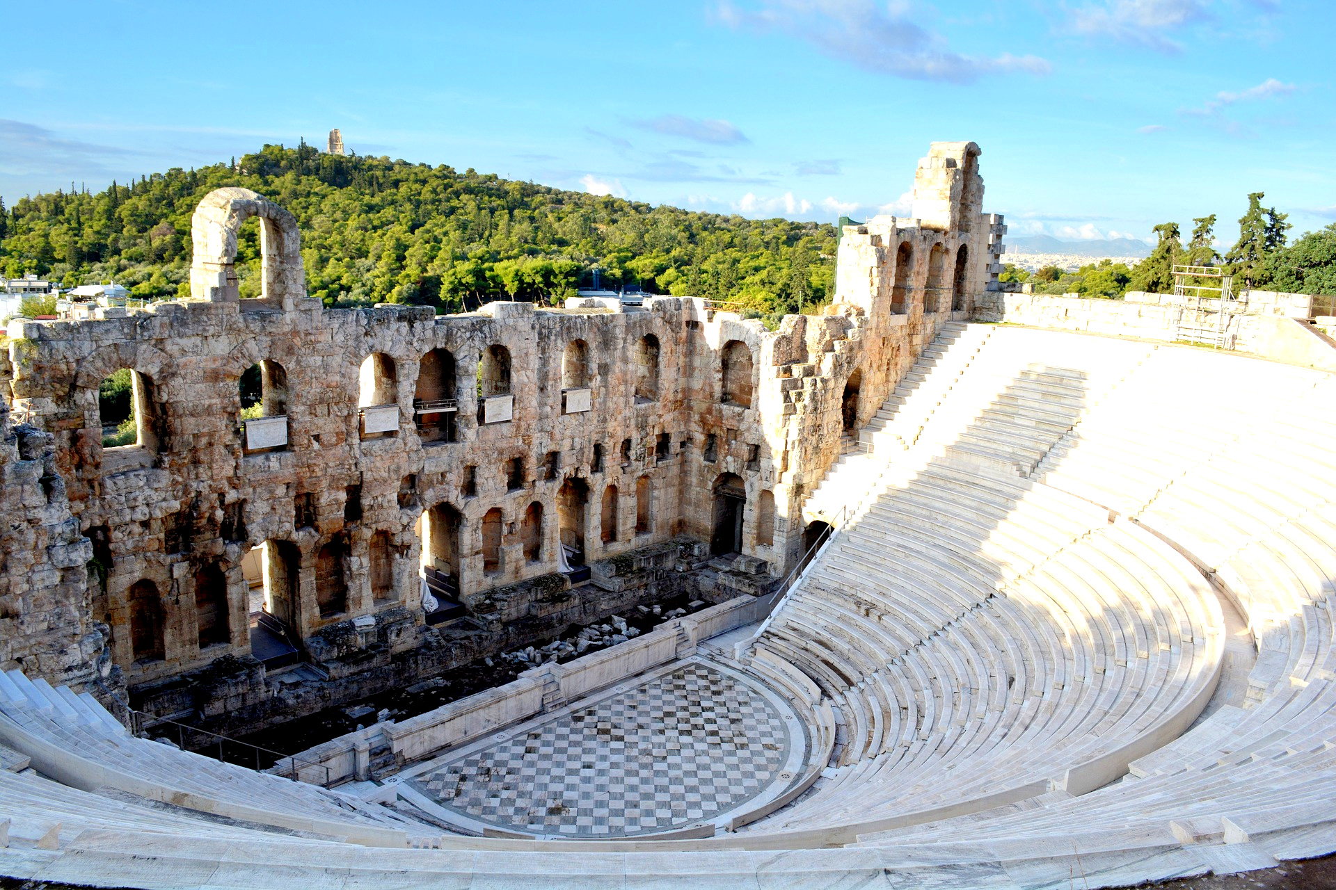 Ancient greece stone theatre. 