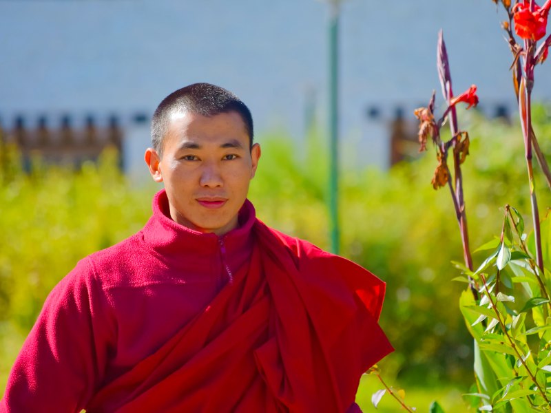 Gangte Goemba monk bhutan