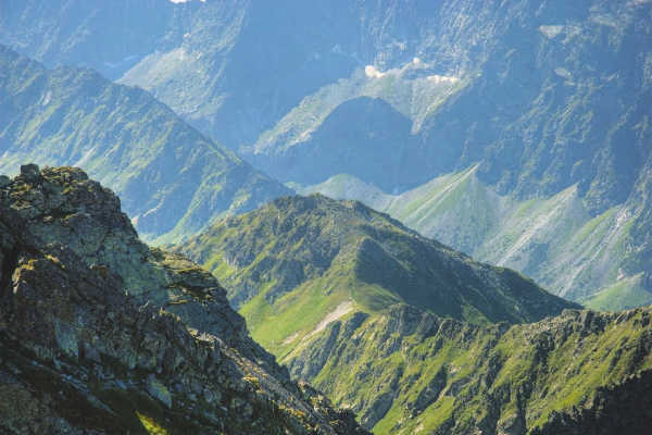 View of mountains from Kasprowy Wierch cable car