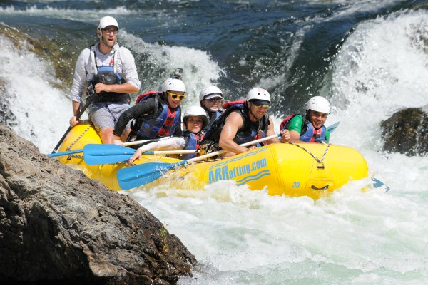 Stride team whitewater rafting