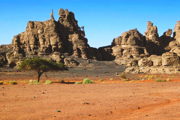 Rugged desert landscape in Algeria
