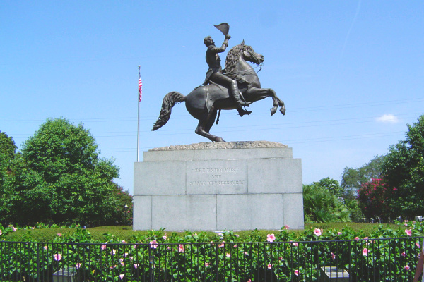 Andrew Jackson statue in jackson square new orleans