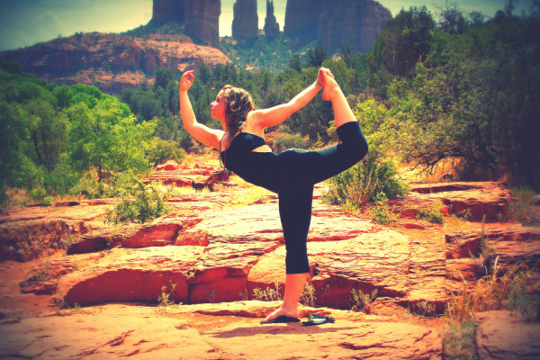 Yoga pose in United States National Park