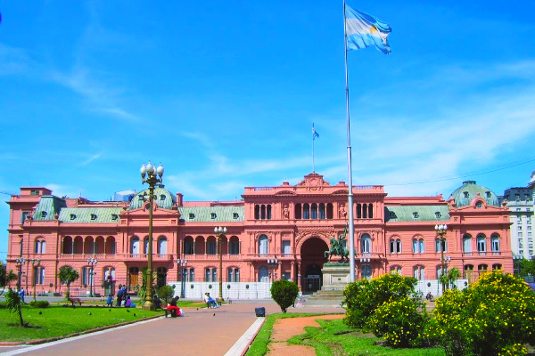 Pink house in Buenos Aires Argentina