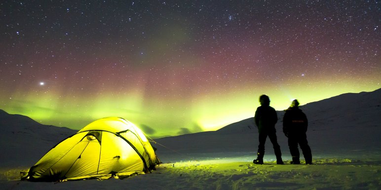 Camping to see the Northern Lights