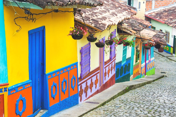 Colombia colorful houses