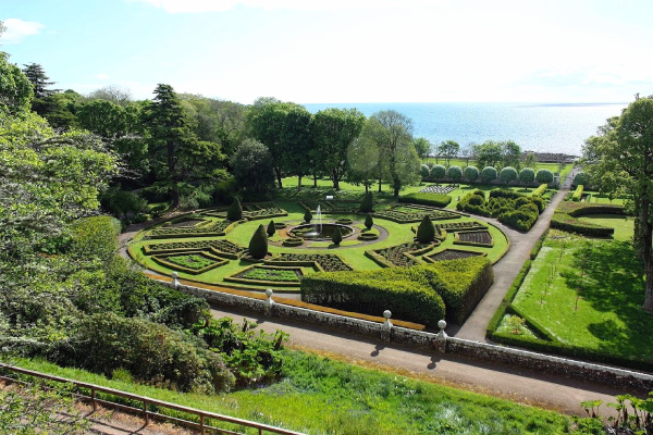 Gardens in scottish castle 