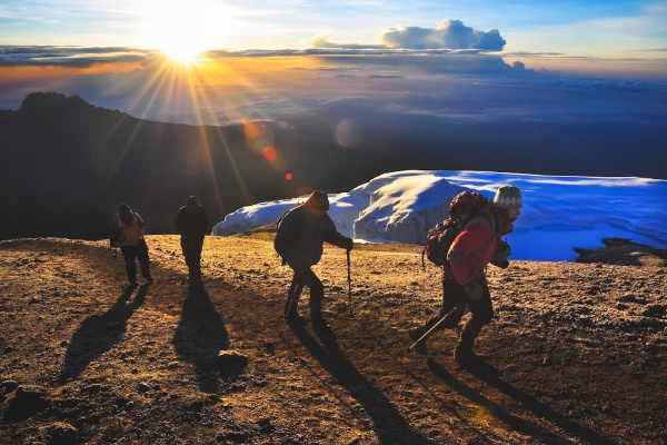 Group of hikers on G Adventures mount Kilimanjaro tour