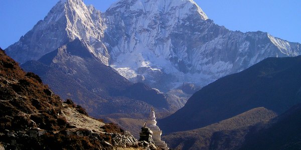 Trekking trail in Nepal with REI Adventures