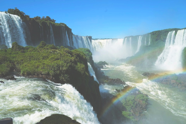 Waterfalls of Iguazu in South America national park