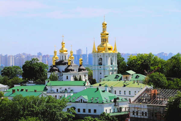 Visiting Pechersk Lavra Cathedral in Ukraine