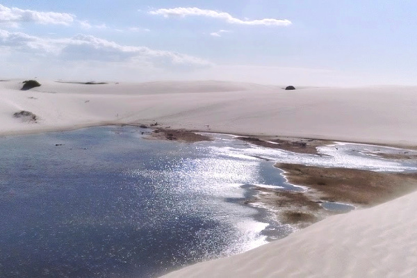 Pond and sand dunes in Brazil