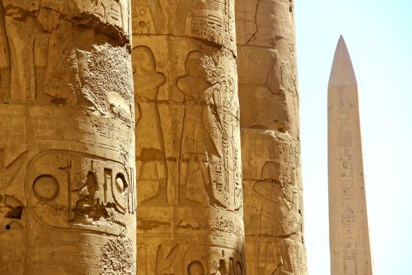 Luxor temple columns in Egypt 