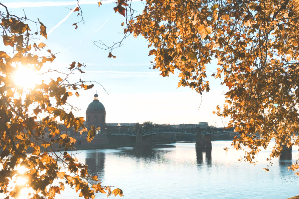 Beautiful October weather in France