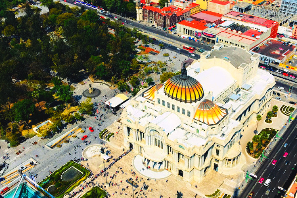 Ornate architecture in Mexico City