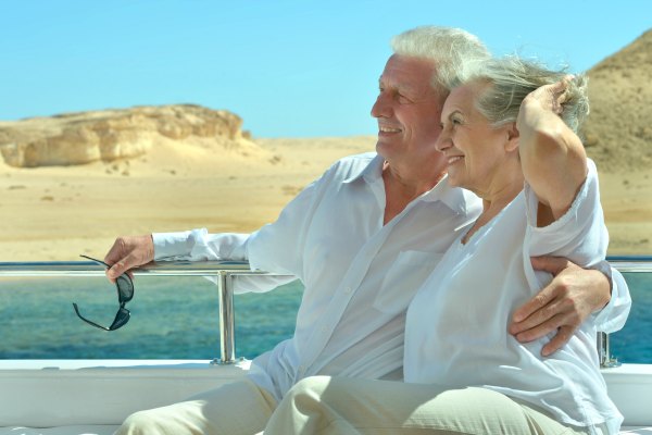 Older couple enjoying a Nile River Cruise in Egypt on Odysseys Unlimited tour