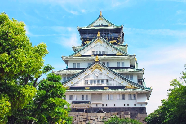 Osaka castle in Japan
