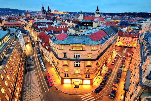 Prague aerial view