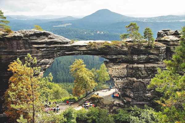 Natural bridge in Bohemian Switzerland national park