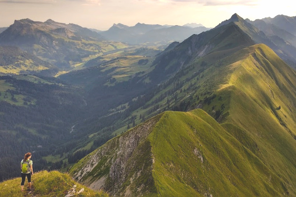 Female hiker in Switzerland