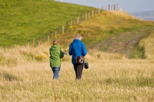 Senior couple on walk in Ireland