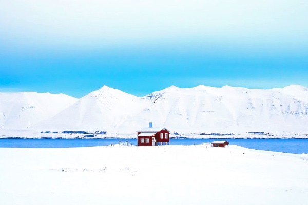 Snowscape in iceland