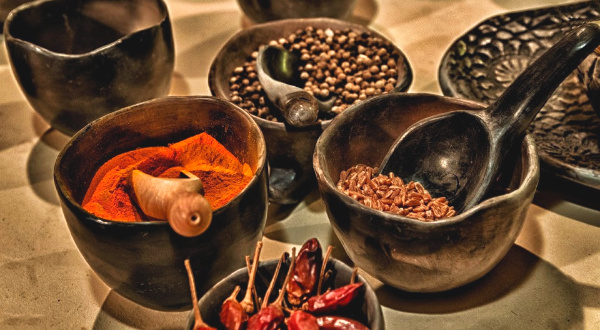 Peruvian spices in kitchen