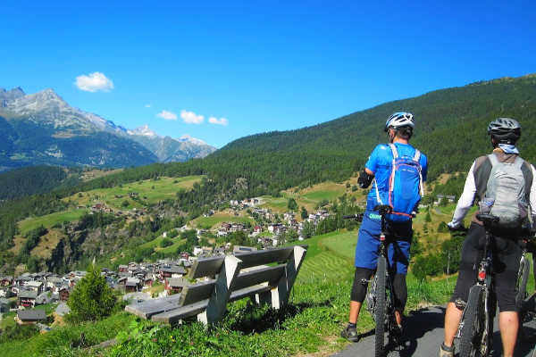 cyclists in Switzerland