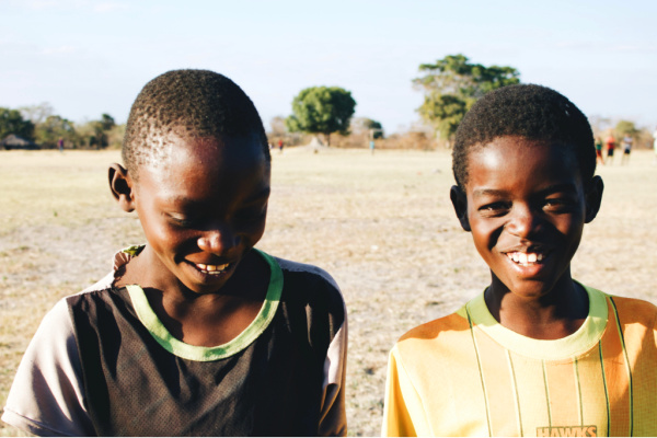 Two young local boys in Zimbabwe