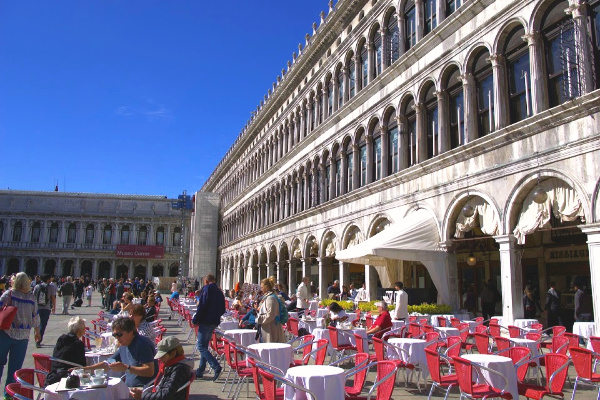 Piazza in Venice Italy