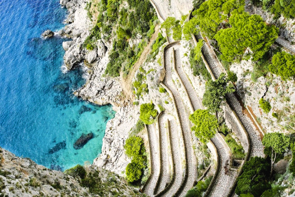 Italy sea and path