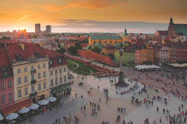 Warsaw old town in Poland