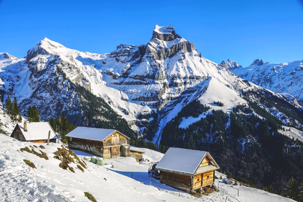 Winter huts in Swtizerland