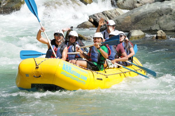 Stride team whitewater rafting