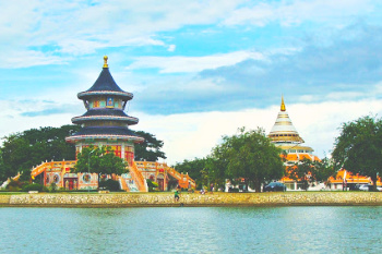 Temples along the River Kwai in Thailand