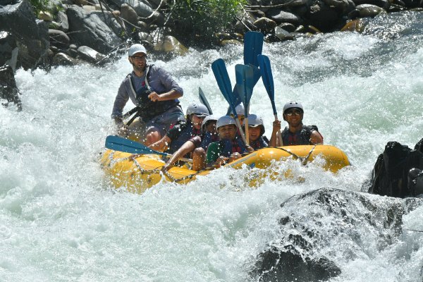 Stride team whitewater rafting