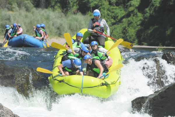 Stride team whitewater rafting