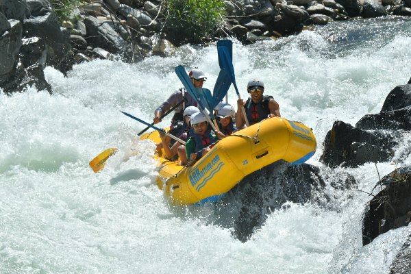 Stride team whitewater rafting