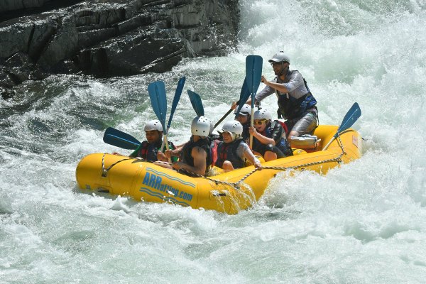 Stride team whitewater rafting