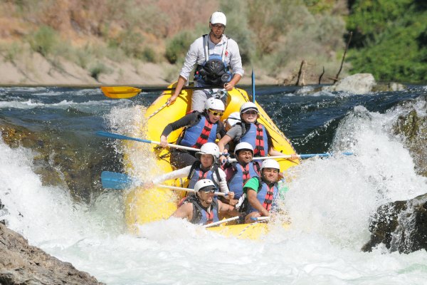 White water rafting team