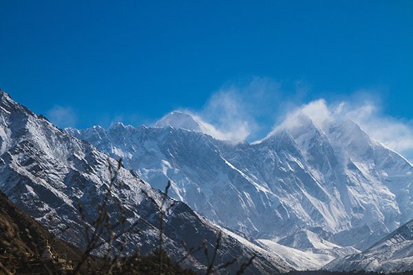 A view of Mt. Everest in Sagarmatha National Park, Nepal.