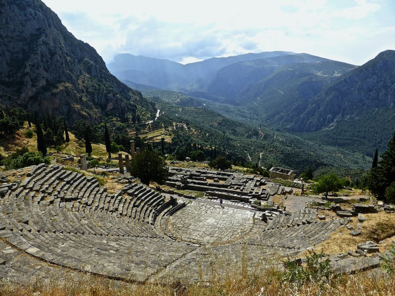 Delphi huippunähtävyys Kreikassa