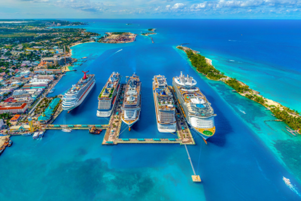 Crystal waters in the Bahamas.