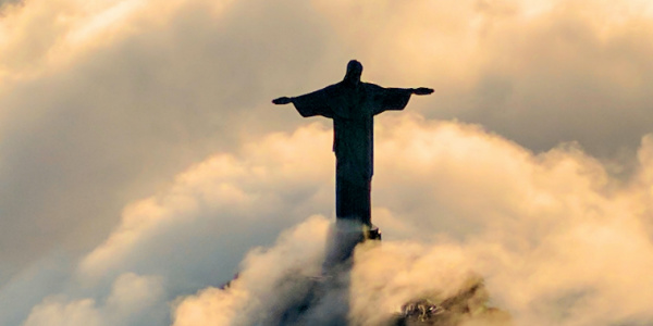 Christ the Redeemer Statue in Rio de Janeiro, Brazil.