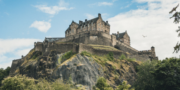 A castle in Edinburgh, United Kingdom.