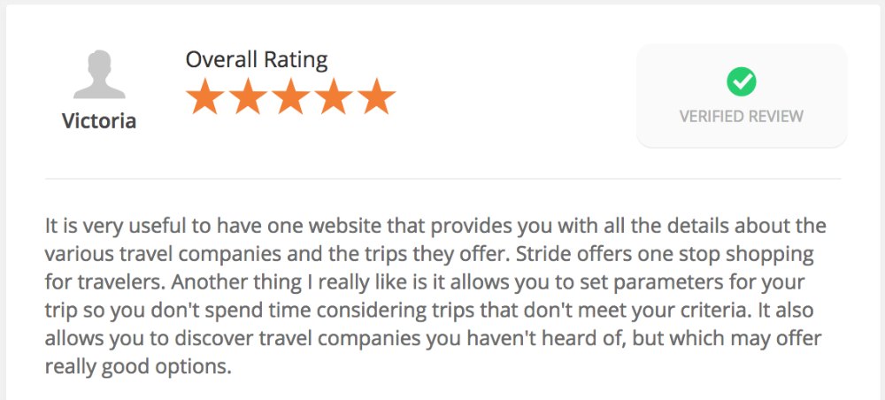 Travelers love Stride