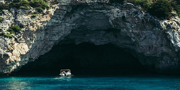 With Epos Travel & Tours cave exploration is one of the offered activities like to this cave in Corfu, Greece.