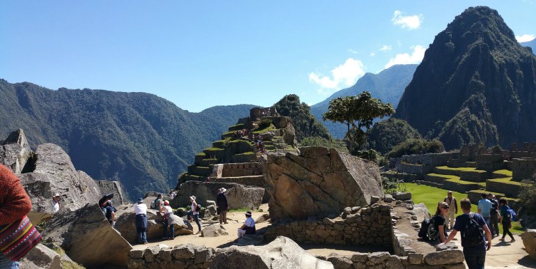 Group of tourists at Machu Picchu