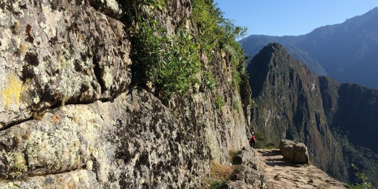Solo hiker along the Inca Trail